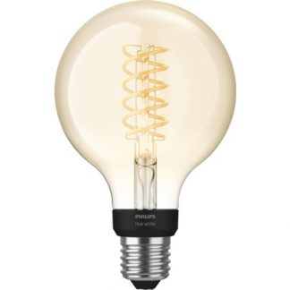 PHILIPS Hue White LED filament lamp E27/7W globevorm