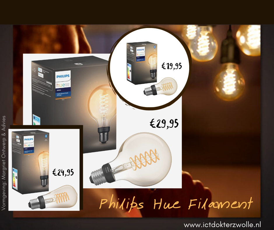 Prijzen Philips Hue Filament lampen